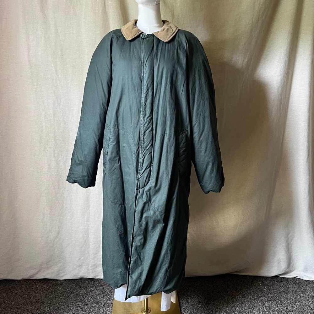 Vintage Neiman‎ Marcus Lothar's Goose Down Coat Green Long Puffer Women's Small